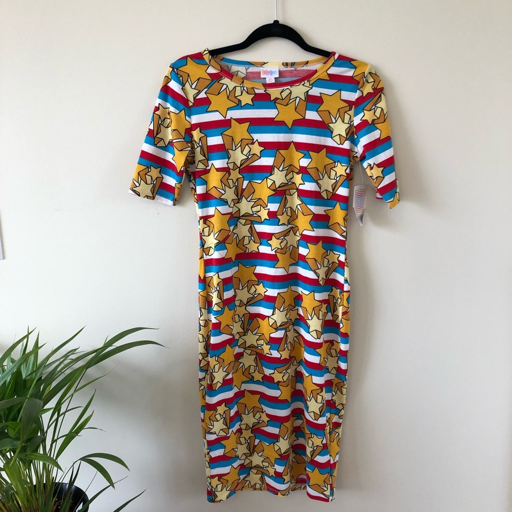 LuLaRoe Midi Wonder-woman Dress - Picture 1 of 5